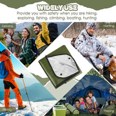 2 Pcs Heavy Duty Insulated Tarp Emergency Blankets for Survival 60 X 82 Inches T
