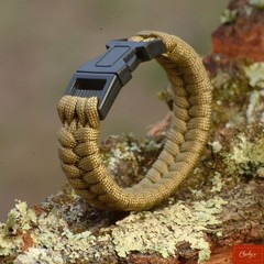 Men’s Survival Paracord Bracelet Khaki Fits 6″–6.25″ Wrist Handmade USA(191–192)