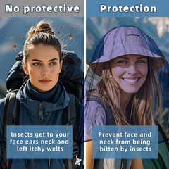 2 Pack Ultra Large Mosquito Net 42X25 Inches Mosquito Head Net Oversized Insect