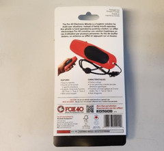 Fox 40 Electronic 3 Tone Whistle with Wrist Lanyard – Red/Black NEW