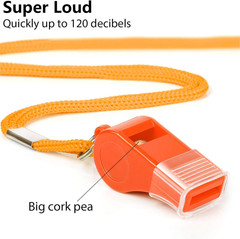 Whistle with Lanyard and Mouth Grip, Super Loud Sports Whistles, Perfect for Coa