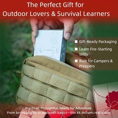 LoDinpo Survival Fire Starter Kit Ferro Rod & Magnesium Fire Starter Compact