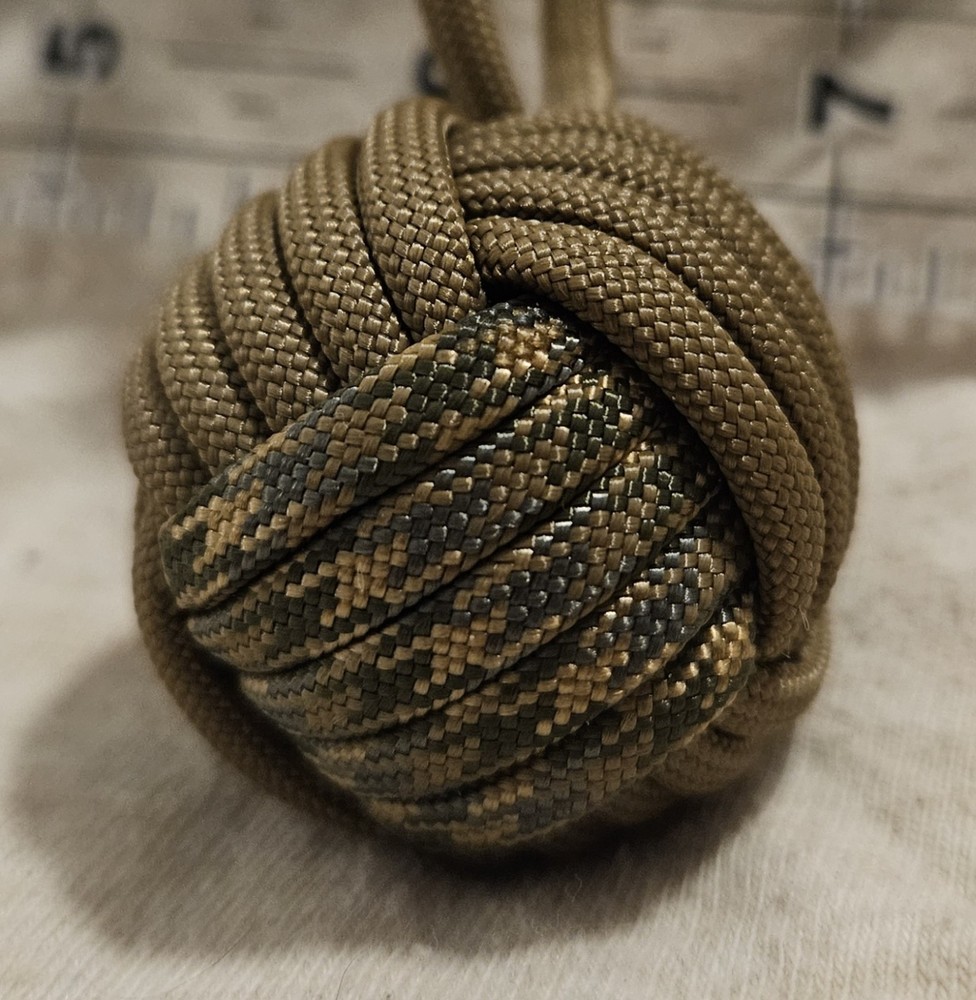 550 Paracord 1″ Pinball Decorative Monkey’s Fist 5″, Key Fob/Chain