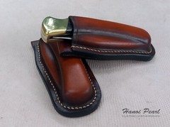 Custom Buck 110 Sheath | Vertical Belt Loop Sheath | Right Handed Sheath