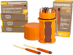 Stormproof, Waterproof & Windproof Match Kit with 4 Packs of Refill Matches