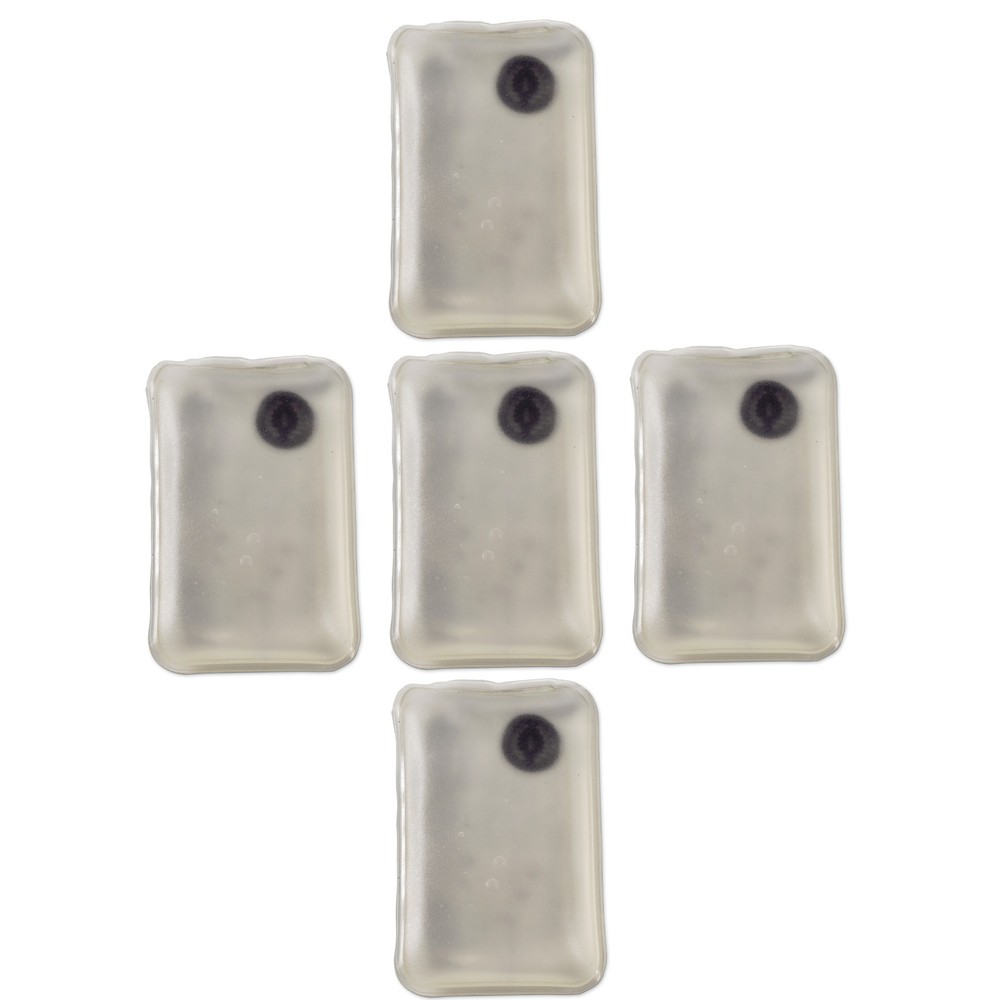 Set 5 Reusable Clear Heat Pads/Hand Warmers rectangular shape.Skiing/Handwarmer