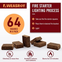 AWEASROY Fire Starter Squares Brown-64