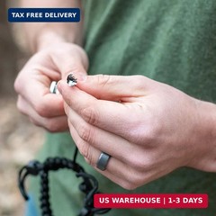 ELK Paracord Survival Bracelets – 2 Pack, Adjustable Size, Loud Whistle, Fire St
