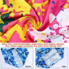HCMY 6 Pack Neck Gaiters Tube UV Face Mask Bandana One Size, Multicolor