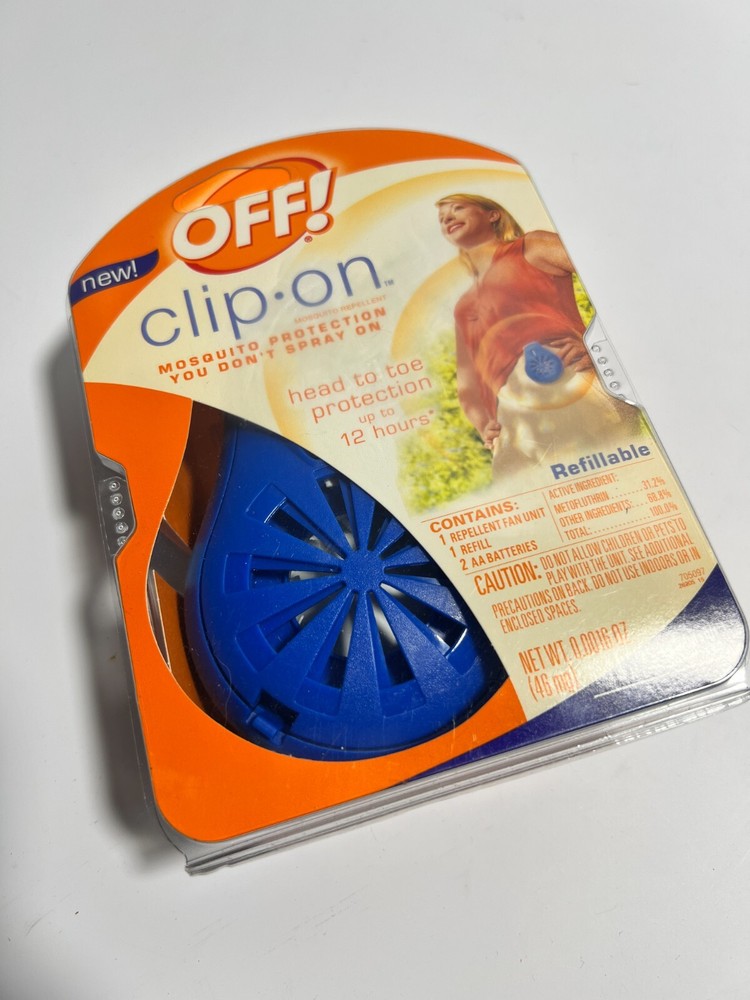 NEW OFF Clip On Repellent Fan Starter Kit Mosquito Repellent Blue
