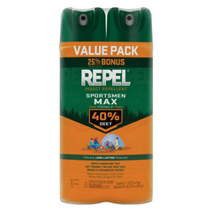 Repel Insect Repellent Sportsmen Max Formula 40% DEET, 8.125 Ounces, Twin Pack