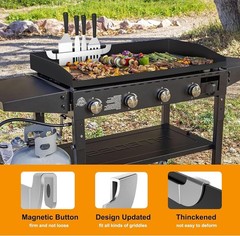 10 Inch Griddle Spatula Holder Magnetic Design, Stainless Steel Grill Barbecu…