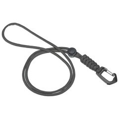 Badge Lanyard 18.8 Inch, Necklace Keychain Cord Metal Clasp Hook, Grey