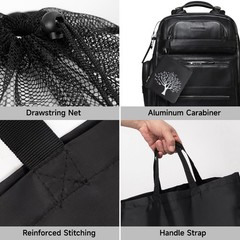 2 Packs Travel Laundry Bags, CLEADUS Foldable Dirty Clothes Bag Large, Black