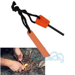Lot Outdoor Survival Magnesium Rod Fire Starter Emergency Striker Flint for Camp