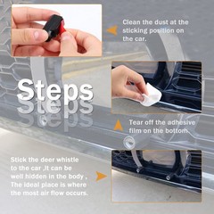 4 Pack Car Deer Whistle Warning for Car Horn Unit, Deer Whistle for Vehicles wit