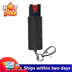 Bling It On Key Ring Self Defense Pepper Spray Black Jeweled Cary Case