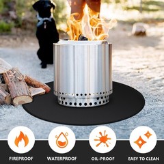 48» Fire Pit Mat for Solo Stove Bonfire, Double-Sided Fireproof Un… Fast Ship