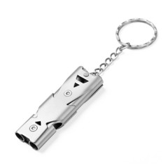 Stainless Whistle Double Tube Lifesaving Emergency SOS Outdoor Survival Whistle