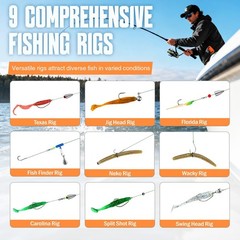 TOPFORT 187/343pcs Fishing Accessories Kit, 343pcs kit