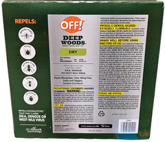 OFF! Deep Woods Dry Insect Repellent Bug Spray Set For Mosquitoes 3 Cans