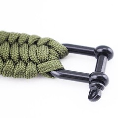 Survival Rope Paracord Bracelet Outdoor Camping Hiking Steel Shackle Buckle New
