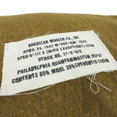 WW2 Reproduction US Army Mustard Brown Wool Blanket Bushcraft Camping Emergency
