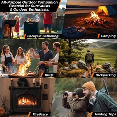 “MAQIHAN 25 Pack Fire Starter Plugs Survival Fire Starters for Campfire BBQ Fi