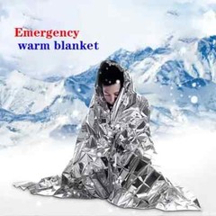 1 Emergency Thermal Blanket 84″ 52″ – Stay Warm – Survival, Camping, First-Aid