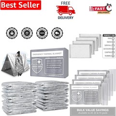 75 Pack Emergency Mylar Thermal Blankets – Compact Insulation for Cold Weather