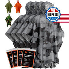 Prepared4X Emergency Mylar Blanket Duty Waterproof Wind-Resistant Green Rain