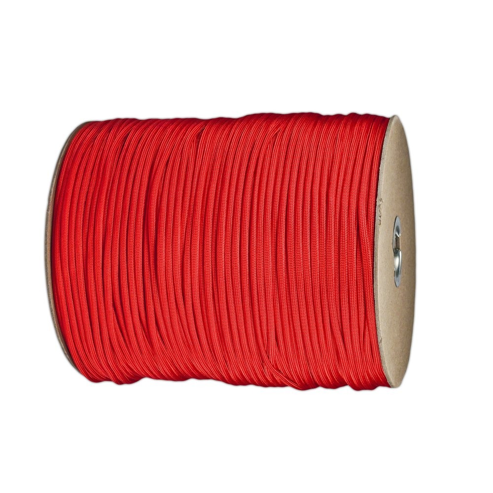 Imperial Red Paracord 100 250 1000 Feet Spool Survival Cord