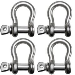 316 Stainless Steel D-Ring Shackles, , 1/2″ Shackle with 5/8″ Screw Pin, Heav…