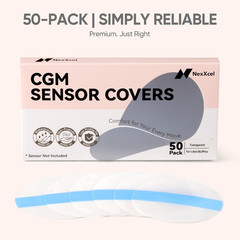 Nexxcel 50 Pack Sensor Covers for Freestyle Libre 3 & 3 Plus, Waterproof Adhesiv