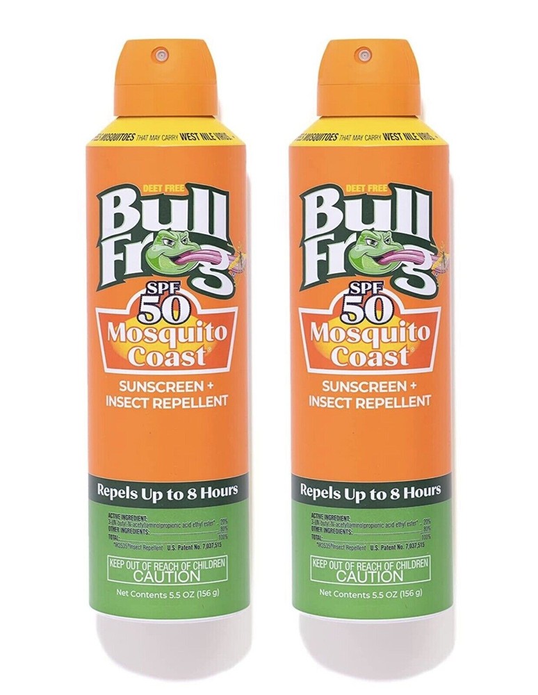 BullFrog Bull Frog Mosquito Coast Sunscreen Insect Repellent SPF 50 LOT OF 2