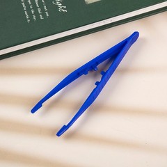10pcs Plastic Blue Tweezers Medical Beads Disposable Tweezers Tools Force.MC