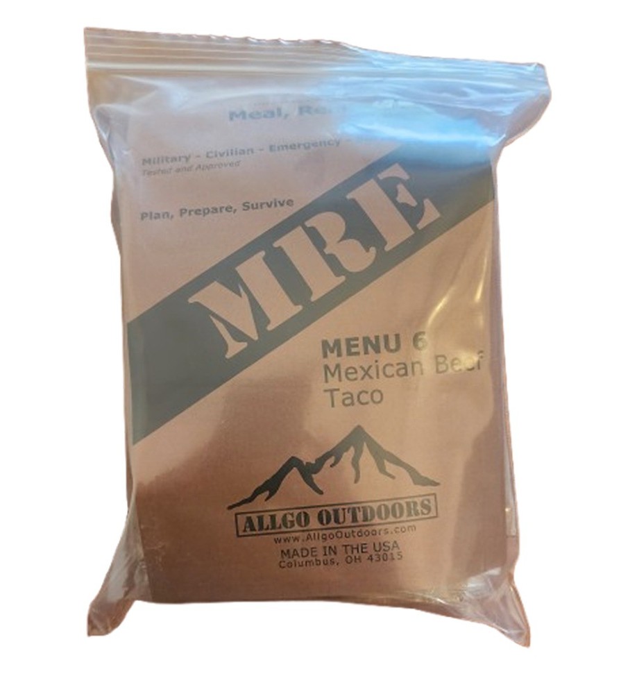 Mexican Beef Taco – Menu 6 – Allgo Outdoors Military Spec MRE Meals Ready To Eat