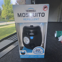Thermacell Rechargeable Mosquito Repellent, 20 ft Zone, Black, 12-Hour Refill