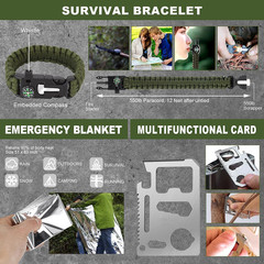 Gifts for Men Christmas Dad, Survival Kit, 150 PCS Survival Gear and Supplies Eq