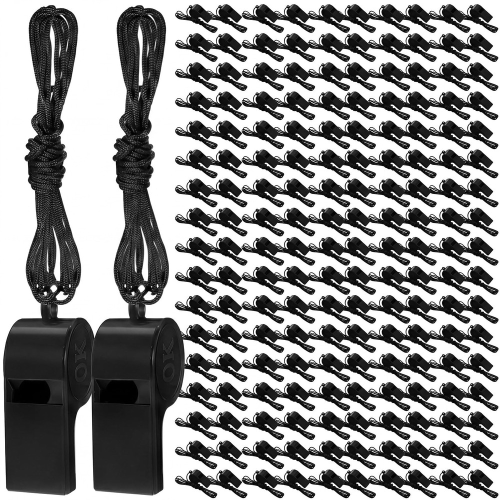 500 Pcs Plastic Whistles Bulk with Lanyard Loud Crisp Sound Sports Whistle fo…