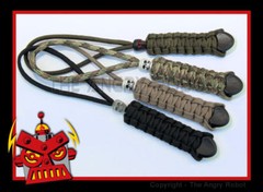 Set of 4 Paracord Lanyards Glow Ends Skull Beads – Zipper Pulls – Choose Colors