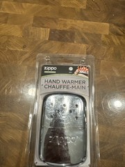 Zippo 12 Hour Refillable Hand Warmer Silver Metal for Camping Hiking Hunting