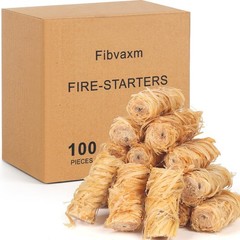 100 Fire Starters for Campfires, BBQ, Fire Pit, Pizza Oven – Waterproof Quick Li