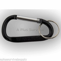 2 Pack X-Large Carabiner Keychain Backpack Belt Camping Survival Kit – Black