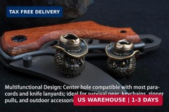 Copper Owl Paracord Beads for Survival Knife Lanyard, Keychains, Zipper,with Hol