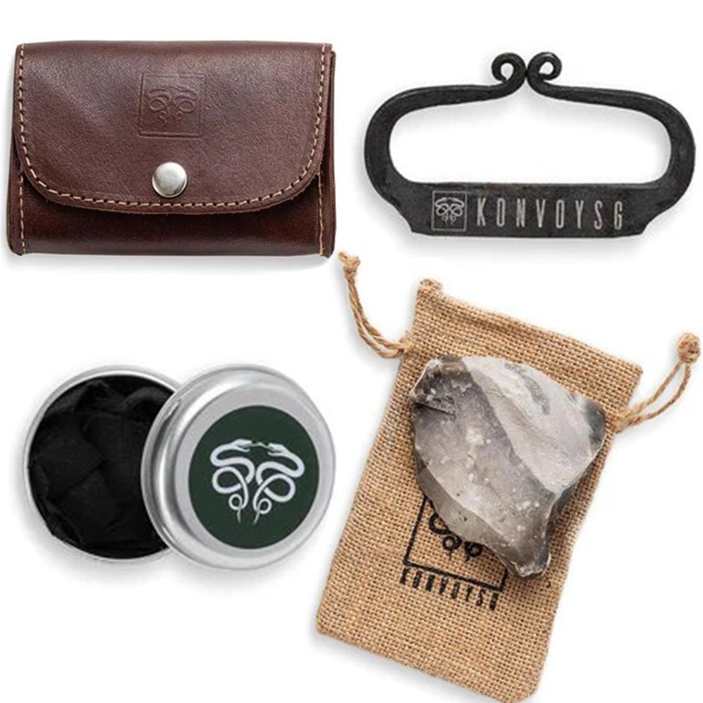 The Artisan Heritage Fire Kit – Hand-Forged Carbon Steel & English Flint in a…