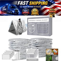 Swiss Safe Emergency Mylar Thermal Blankets 25 Pack Silver Survival