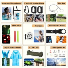 250 Piece Emergency Kit for Outdoor and Earthquake