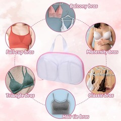 Bra Washing Bags for Laundry, 2 Pcs Laundry 93 cubic inches, Pink