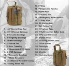 Survival Kit Emergency Backpack Prepper Supplies First Aid Food Gear-268 Pieces